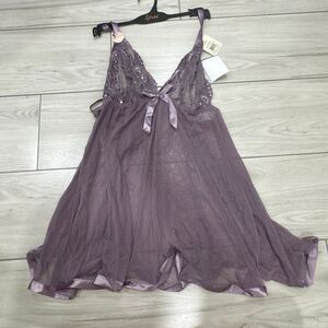 NWT Spree Intimate Purple/Elderberry Lingerie dress with matching panty size sma